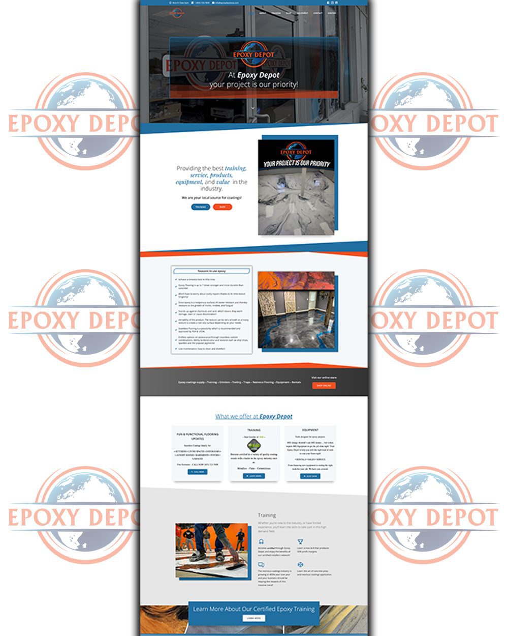 epoxy depot site screenshot