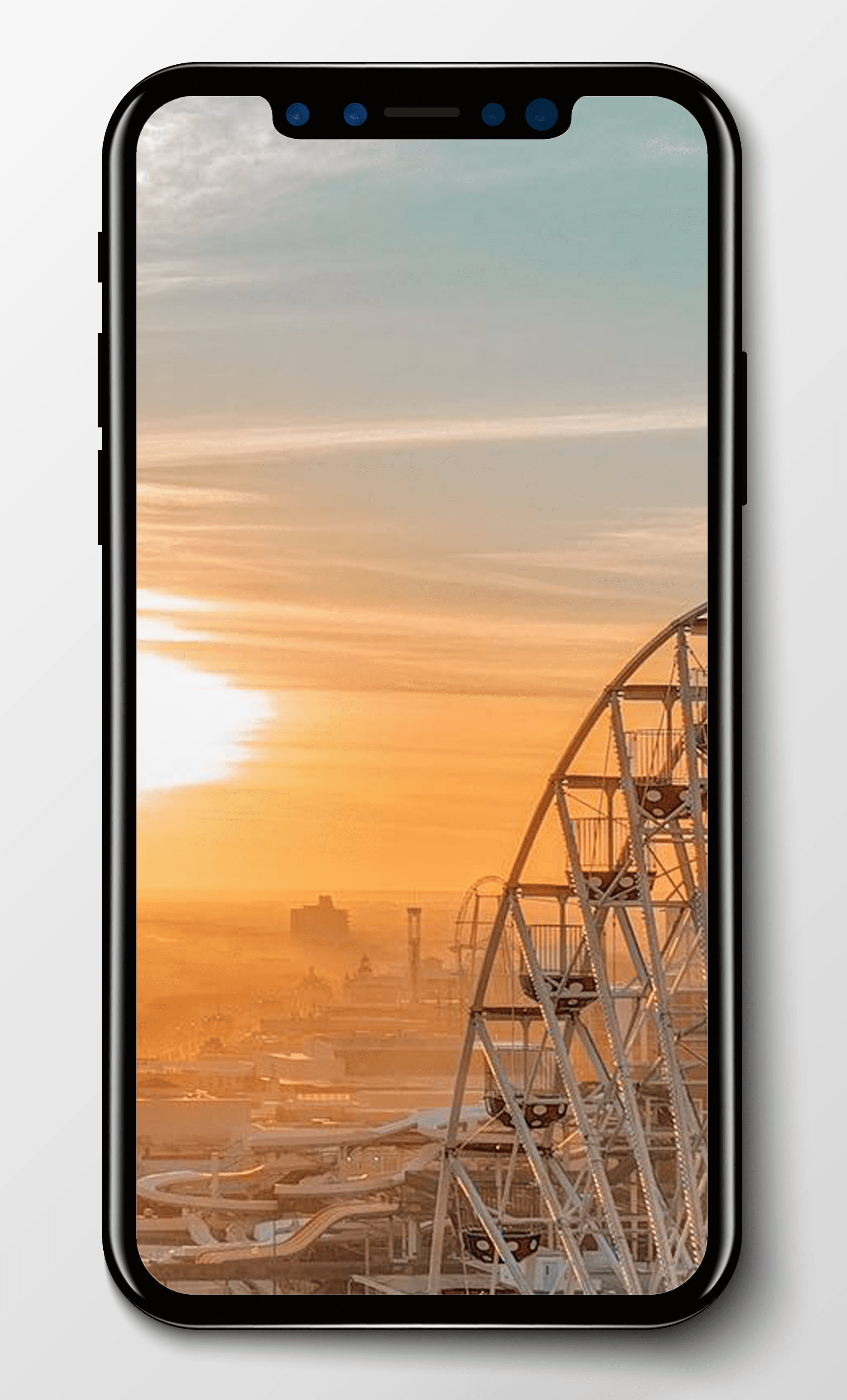 mockup Ferris Wheel Sunset Wallpaper