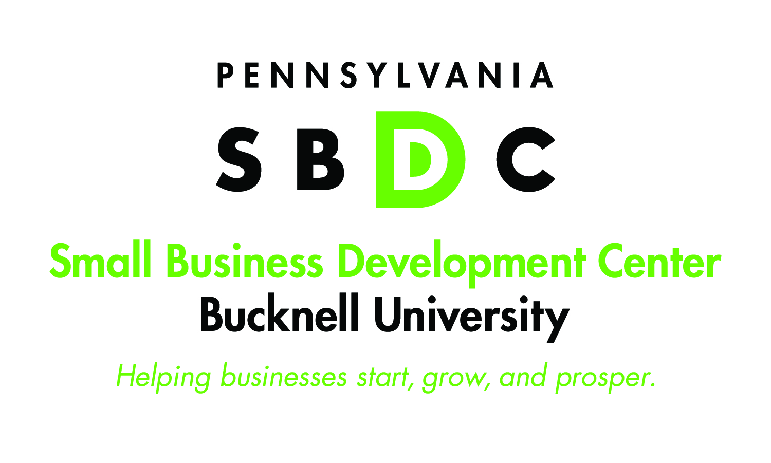 GR BLK Centered Bucknell Print