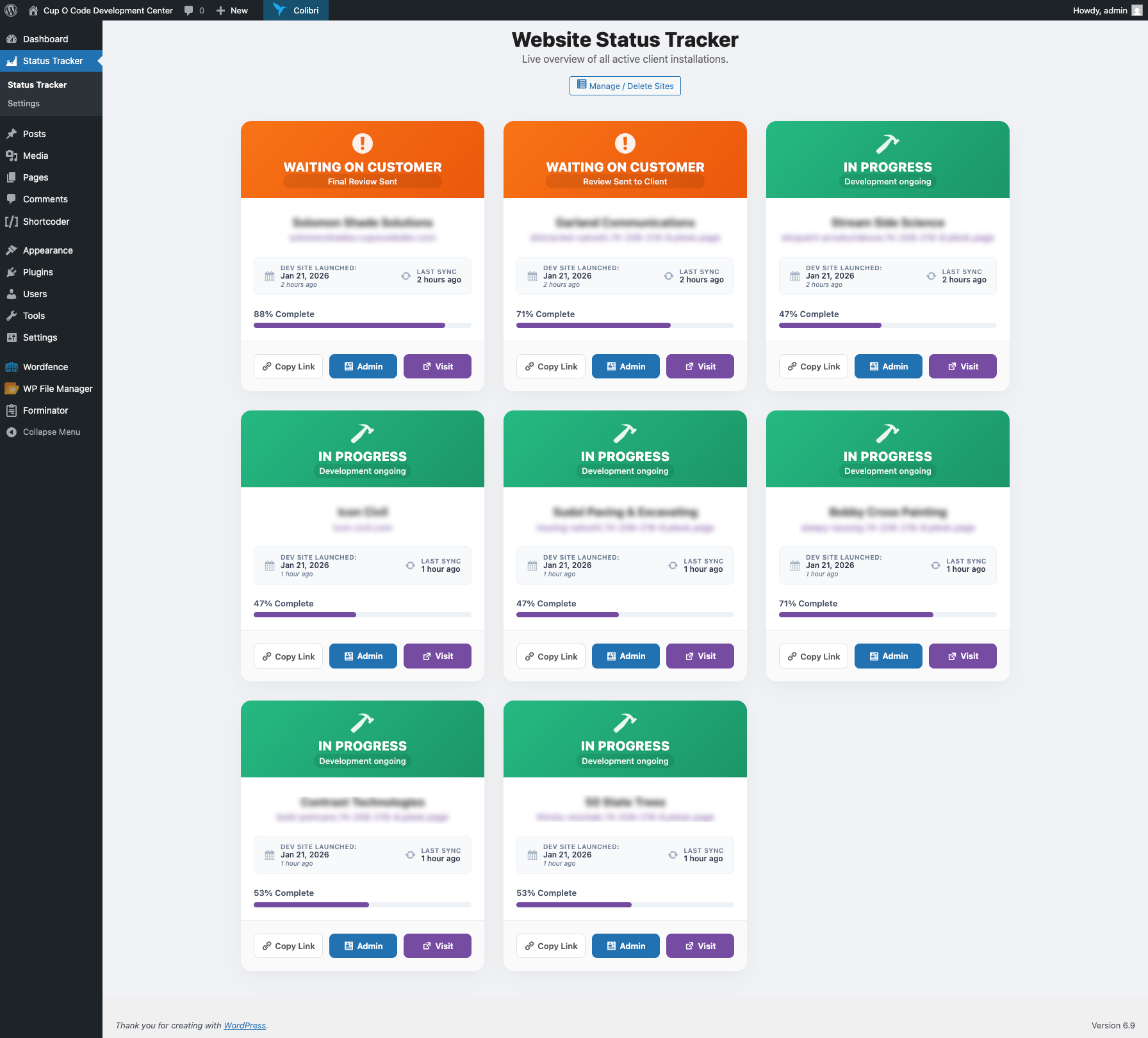 screenshot dashboard
